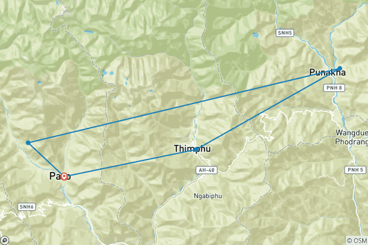 Map of Bhutan Himalayan Exploration