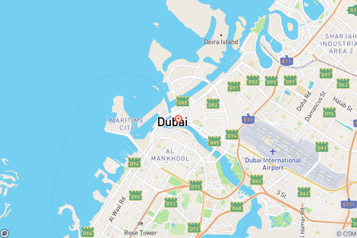 Mapa de Dubái exprés - 4 días