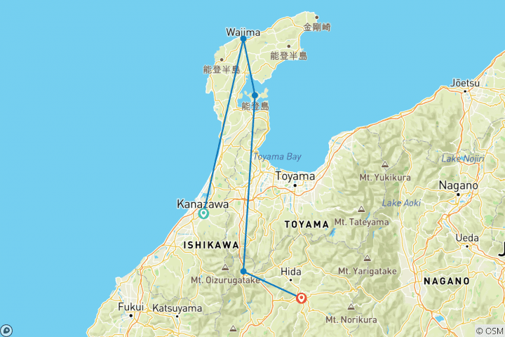 Carte du circuit Circuit Cycliste de l'Héritage du Japon