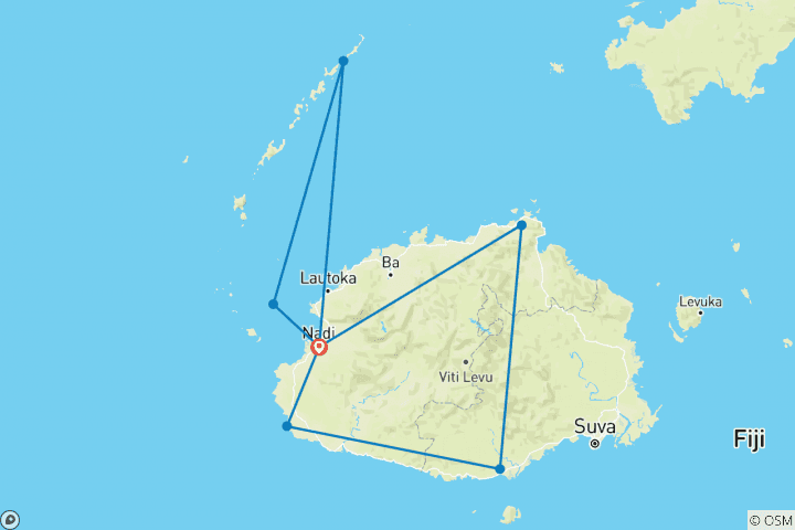 Map of Fijian Explorer 14D/13N