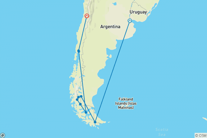 Map of Patagonia Experience