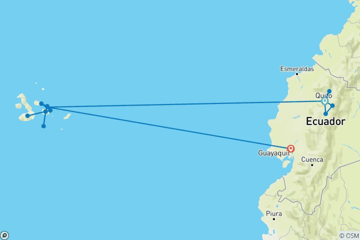 Map of Isabela Adventure Trip (14 Days)