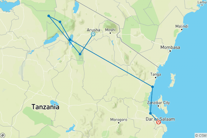 Map of Usambara Experience