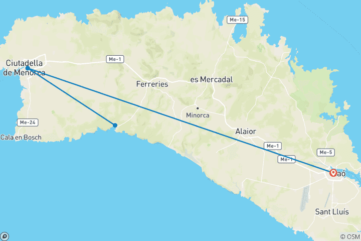 Karte von Best of Cami de Cavalls (8 Tage)