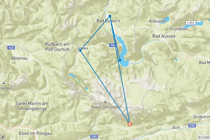 Karte von Dachstein Höhenrundweg 8 Tage (8 Tage)