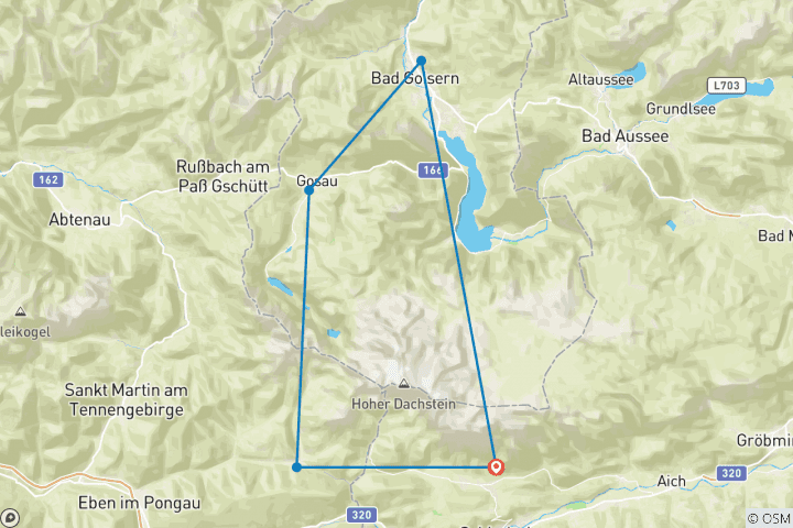 Kaart van Dachstein High Altitude Circuit 7 dagen (7 dagen)