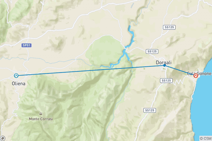 Karte von Wild auf Sardinien (8 Tage)