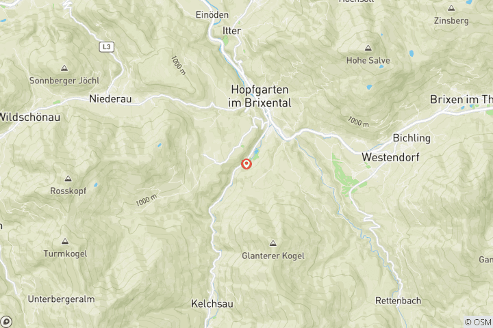 Carte du circuit Randonnées à ski dans les Alpes de Kitzbühel (4 jours)