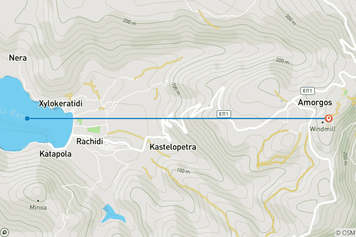 Karte von Amorgos - Zauberhafte Insel in der Ägäis (7 Tage)