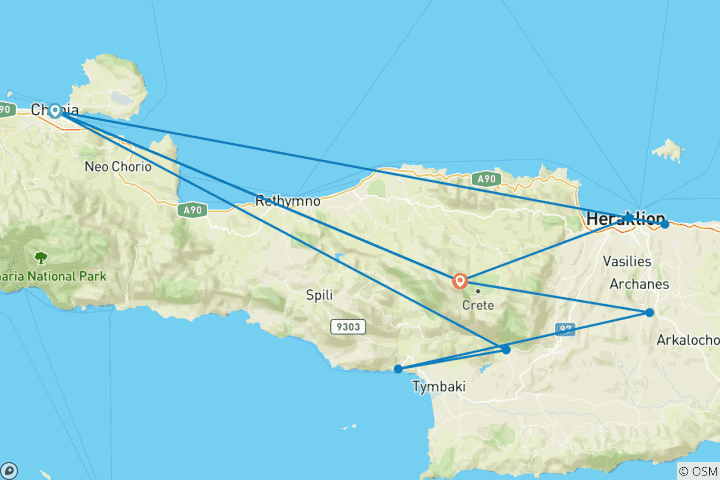 Karte von Kreta exklusiv - Einblicke in Land, Kultur und Kulinarik (7 Tage)
