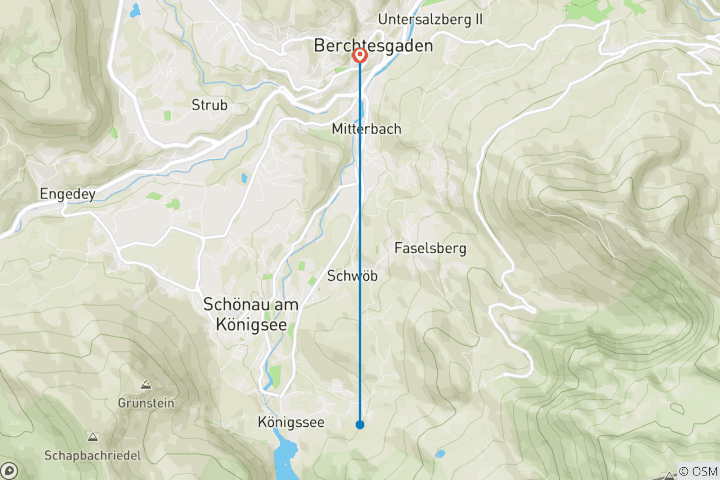 Karte von Die Highlights des Nationalpark Berchtesgaden - im Angesicht von König Watzmann (7 Tage)