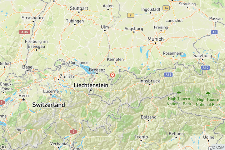 Map of Schneeschuhwandern im alpinen Gelände - Einsteigerkurs im Allgäu (4 Tage)