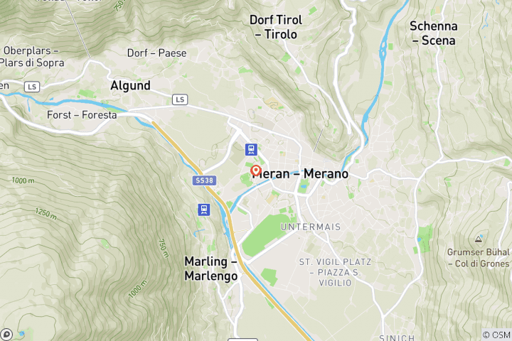 Map of A leisurely hike through Merano - nature, enjoyment & feel-good moments 7 Days