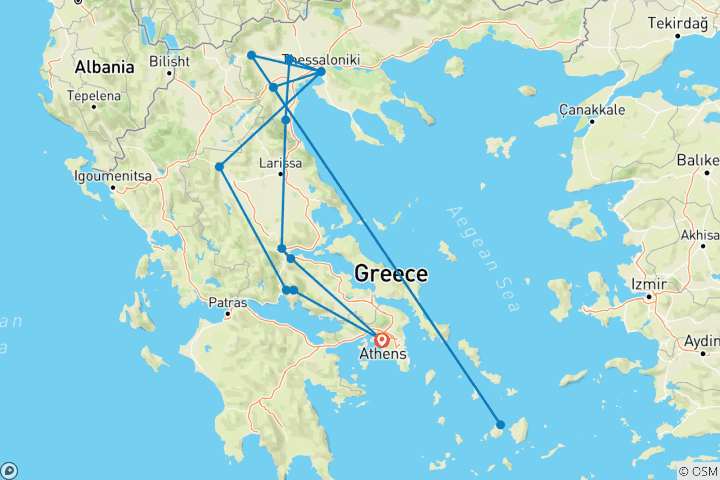 Map of Best of Northern Greece Tour - 5 Days