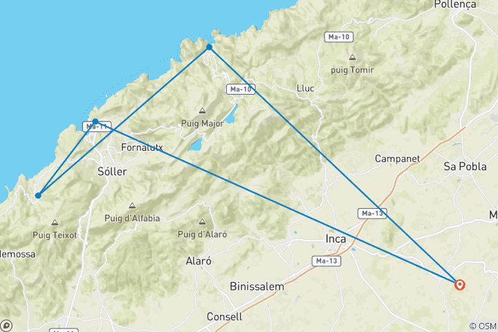 Map of Hiking Mallorca the sporty way (8 days)