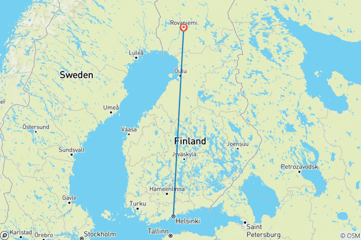 Map of Rovaniemi: The Northern Lights - 2 days