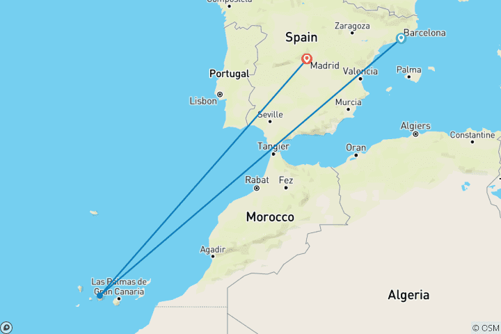 Map of Spain & Canary Islands