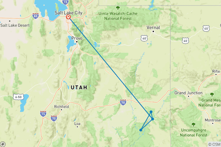 Mapa de Senderismo en Moab