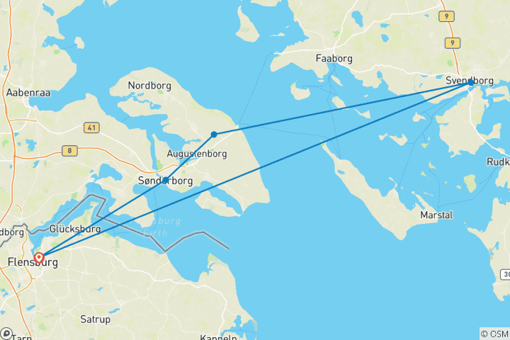 Map of Segelreise Die schönsten Seiten der Ostsee