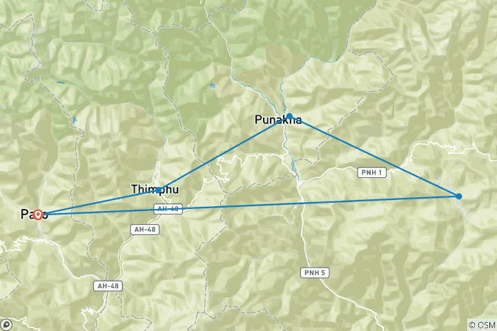 Map of Premium Bhutan