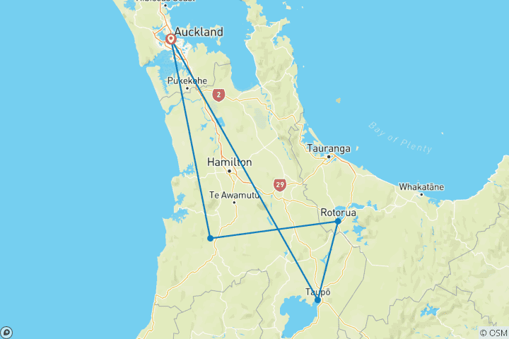 Mapa de NZ Intro norte