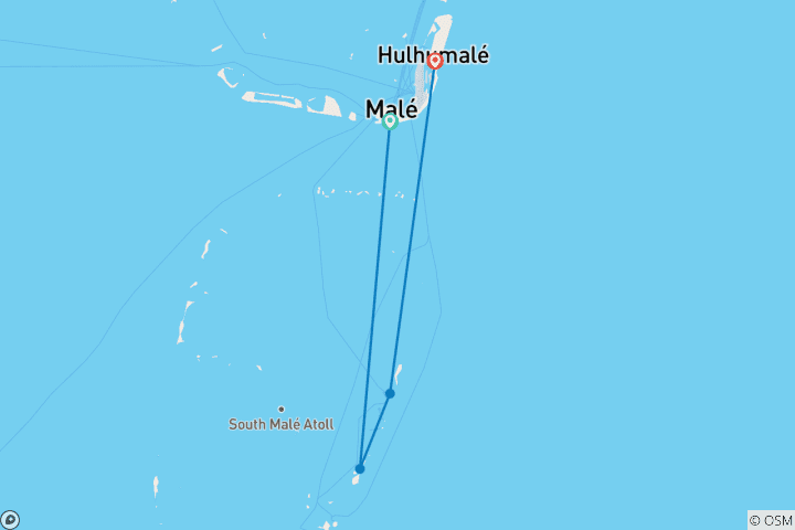 Carte du circuit Expérience de villégiature aux Maldives