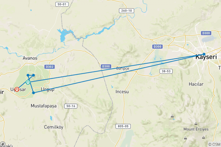Map of World Cultural Heritage Cappadocia 8 Days