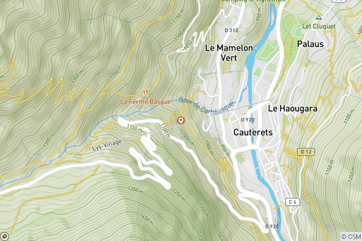 Map of Pyrenees National Park (CAUTERETS) - Self-guided hiking tour