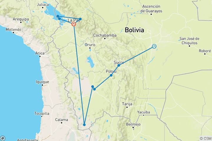 Map of Active Bolivia