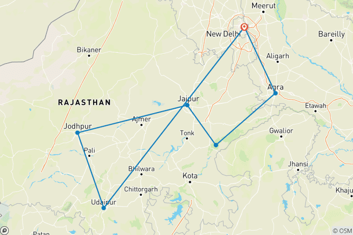 Map of A Cultural Encounter with Rajasthan's Forts & Palaces