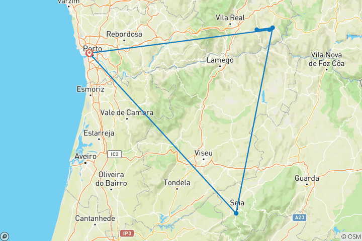 Mapa de El corazón y el alma del Valle del Duero (8 días)