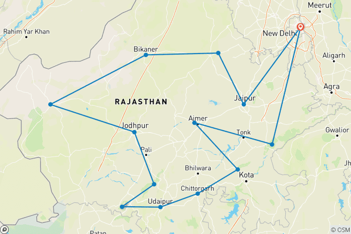 Map of In Depth Rajasthan Culture