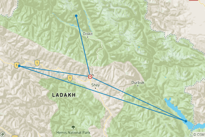 Map of Best of Ladakh