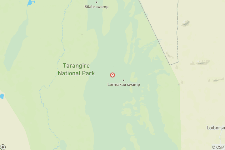 Mapa de Circuito de un día al Parque Nacional de Tarangire