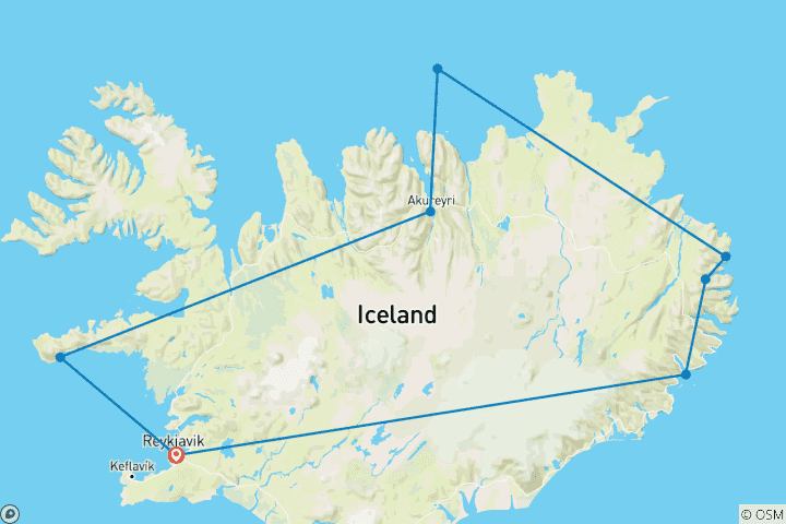 Carte du circuit Contournement de l'Islande - M/V Greg Mortimer