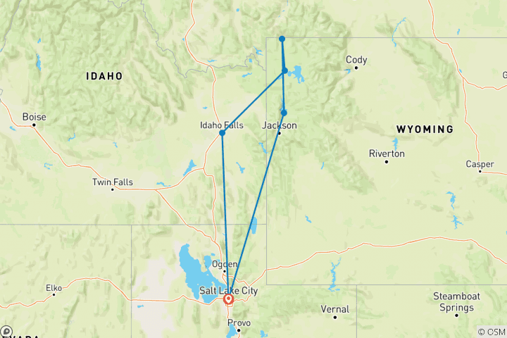 Map of Discover Yellowstone and the Grand Tetons