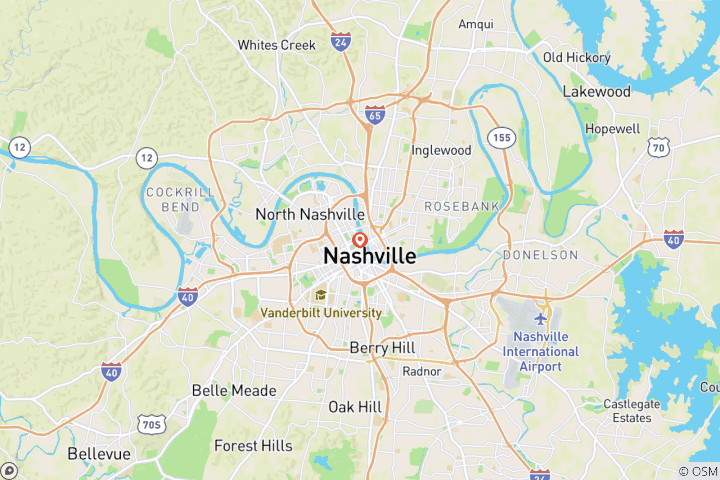 Map of Nashville - Music City Getaway