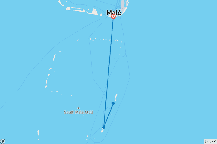 Map of Tailor-Made Best 5 Days Maldives Family Tour, Daily Start & Private Guide