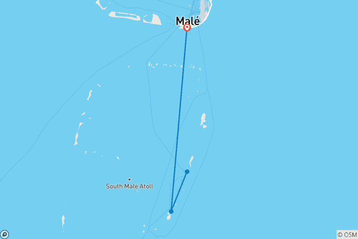 Kaart van Best 5 Days Maldives Family Tour op maat, dagelijkse start & privégids