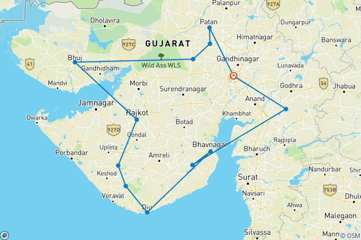 Map of Vibrant Gujarat - Land of Rabari, Rann And Tribal Crafts (Hidden Treasures of India)