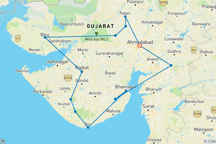 Map of Vibrant Gujarat - Land of Rabari, Rann And Tribal Crafts (Hidden Treasures of India)