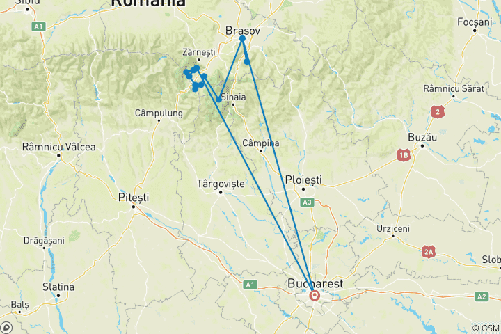 Map of Explore the Carpathians' Gate - self guided tour