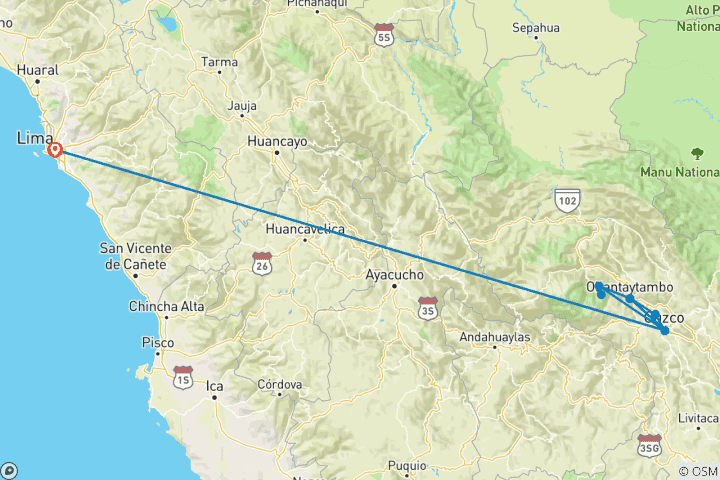 Kaart van Smaak van Peru