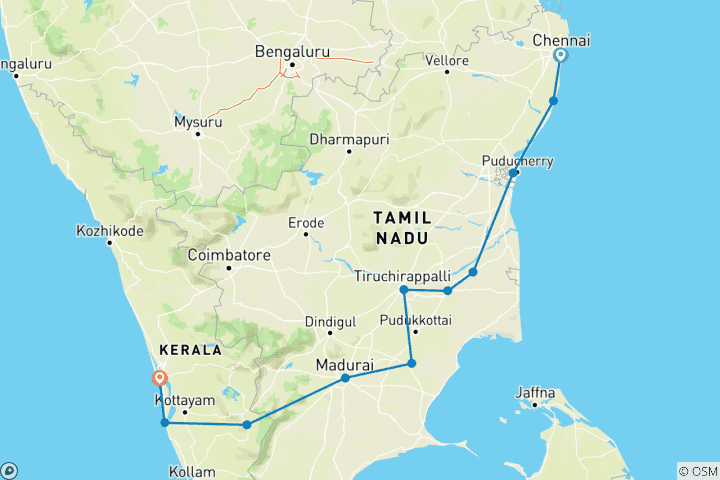Map of Enchanting South: A Private Women's Exclusive Tour
