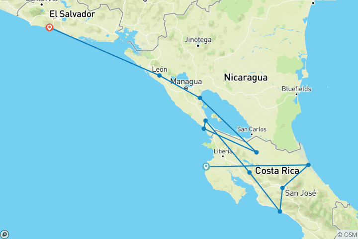 Map of Panama City to Antigua Travel Pass