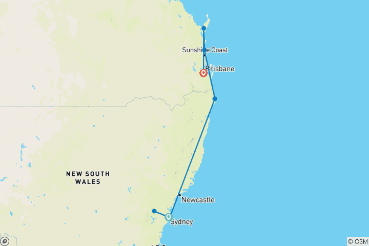 Carte du circuit Australie : City to Surf (Air Price Australia:City To Surf)