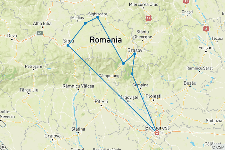 Karte von Zauberhaftes Transsilvanien: Rumäniens mittelalterliche Schätze