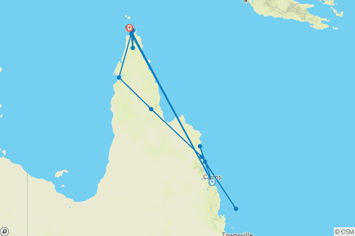 Map of Cape York Frontier (Drive/ Fly)