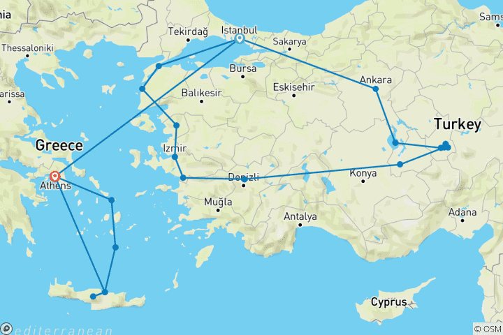 Map of The Great Odyssey (Small Group)