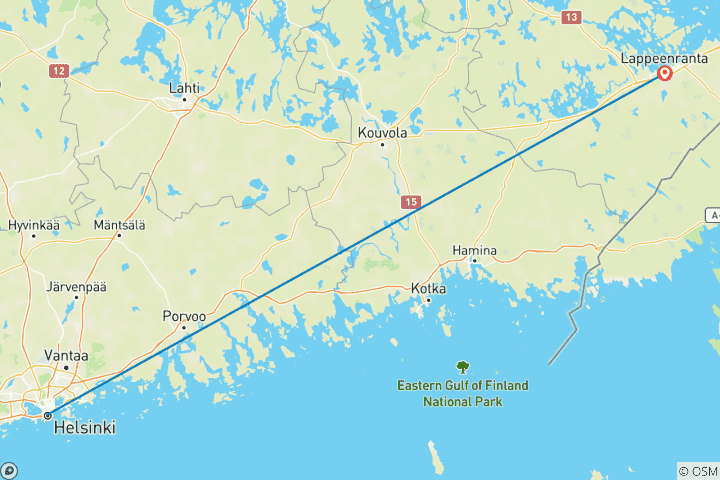 Map of Small Group Helsinki and South Karelia in 5 days (Guaranteed departure)